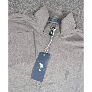 William Murray Chip Shot Pullover Mens L Gray 1/4 Zip Golf Performance NWT